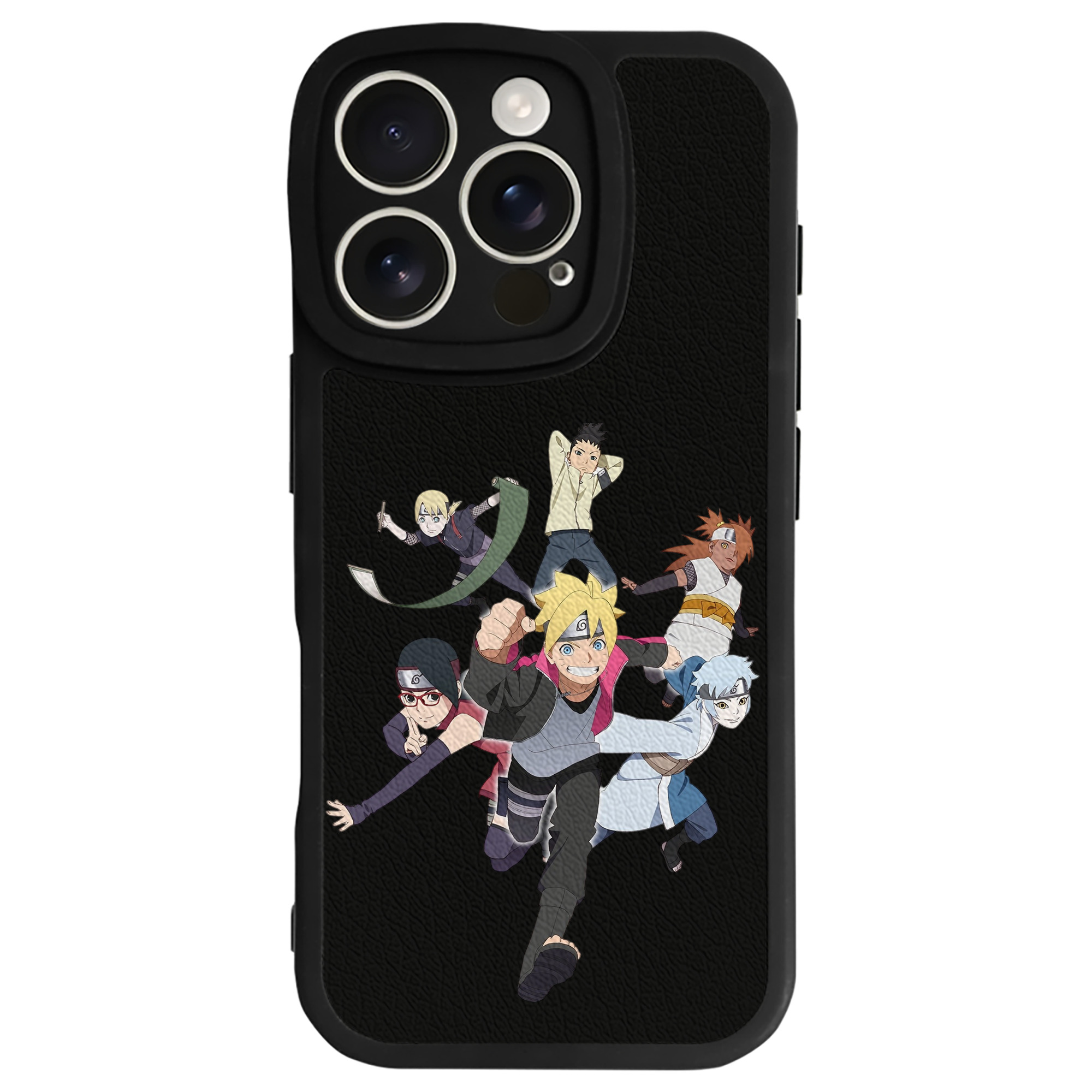 （画像用） NARUTO -ナルト- うずまき ボルト Uzumaki Boruto 【iPhone 16シリーズ対応】シリコンスマホケース（レザー調） 材質：シリコン